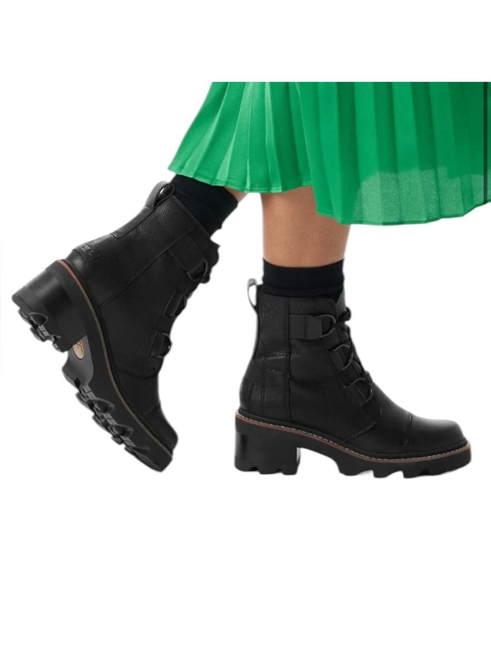 Sorel Joan Now Waterproof Black Combat Boots – 10.5